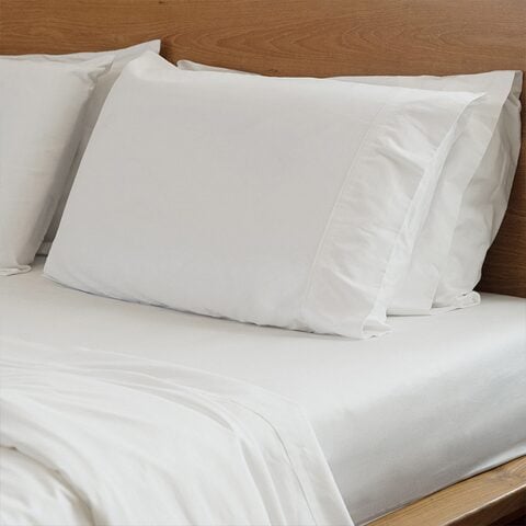 Image 73: Bamboo Cotton Pillow Cases (2pcs), White