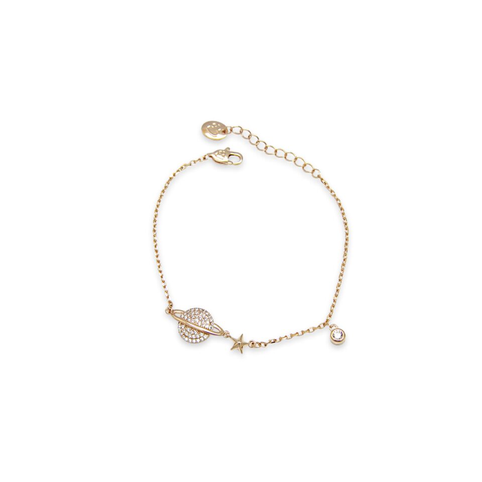 Gold and cubic 2025 zirconia bracelet