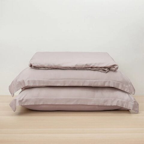 Image 61: Bamboo Lyocell Fitted Sheet Set, Blush Mauve-Queen