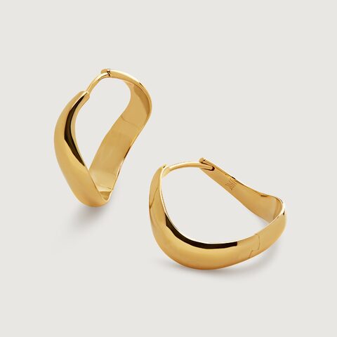 Medium hoop earrings on sale gold