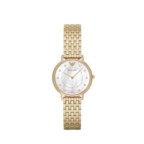 Emporio Armani Women s Two Hand Gold Tone Stainless Steel Watch Takashimaya