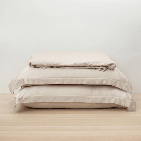 Image 58: Bamboo Lyocell Fitted Sheet Set, Sand-Queen