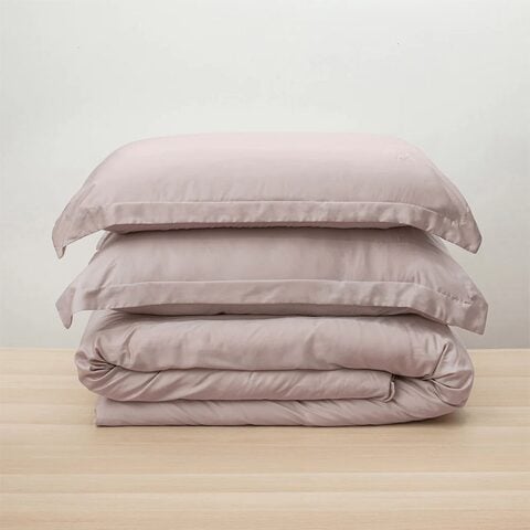 Image 68: Bamboo Lyocell Duvet Sheet Set, Blush Mauve-Queen