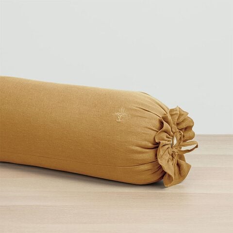 Image 78: Linen Bolster Case, Mustard