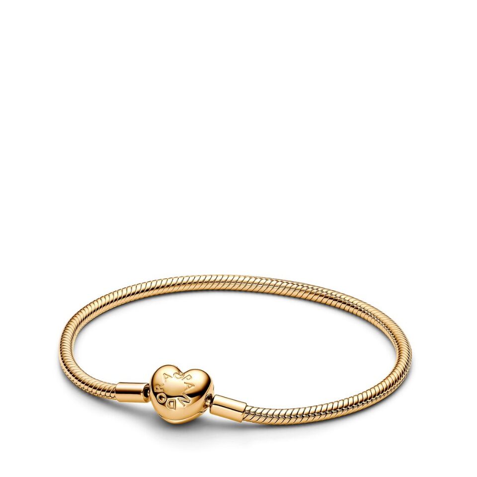 Pandora 17cm Heart Clasp＆Snake Chain Pandora Shine Heart Clasp Snake Chain Bracelet | Takashimaya