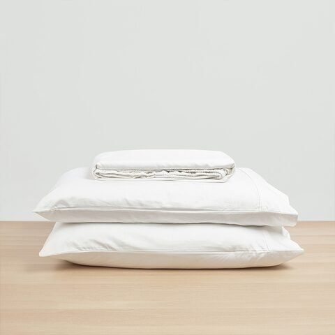 Image 55: Bamboo Cotton Fitted Sheet Set, White-Queen