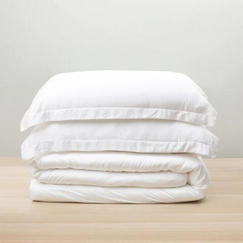 Image 70: Bamboo Lyocell Duvet Sheet Set, White-Queen