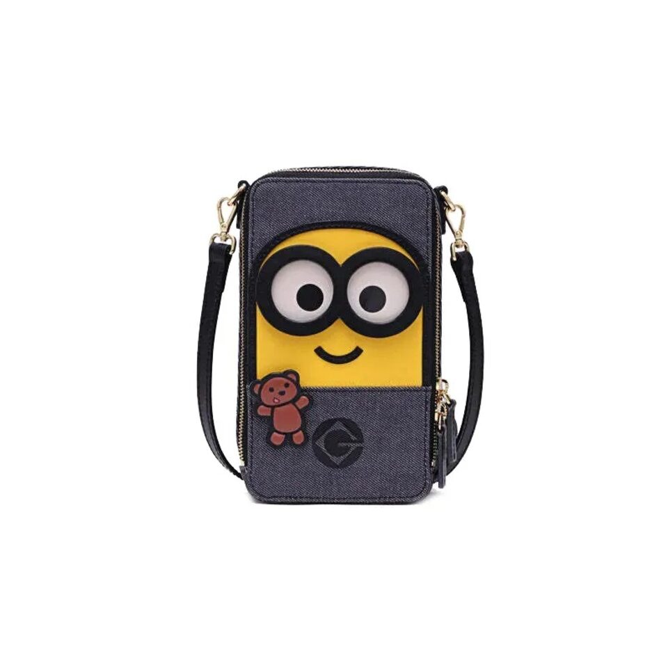 Minions Denim with Leather Backpack - Shop FION Messenger Bags