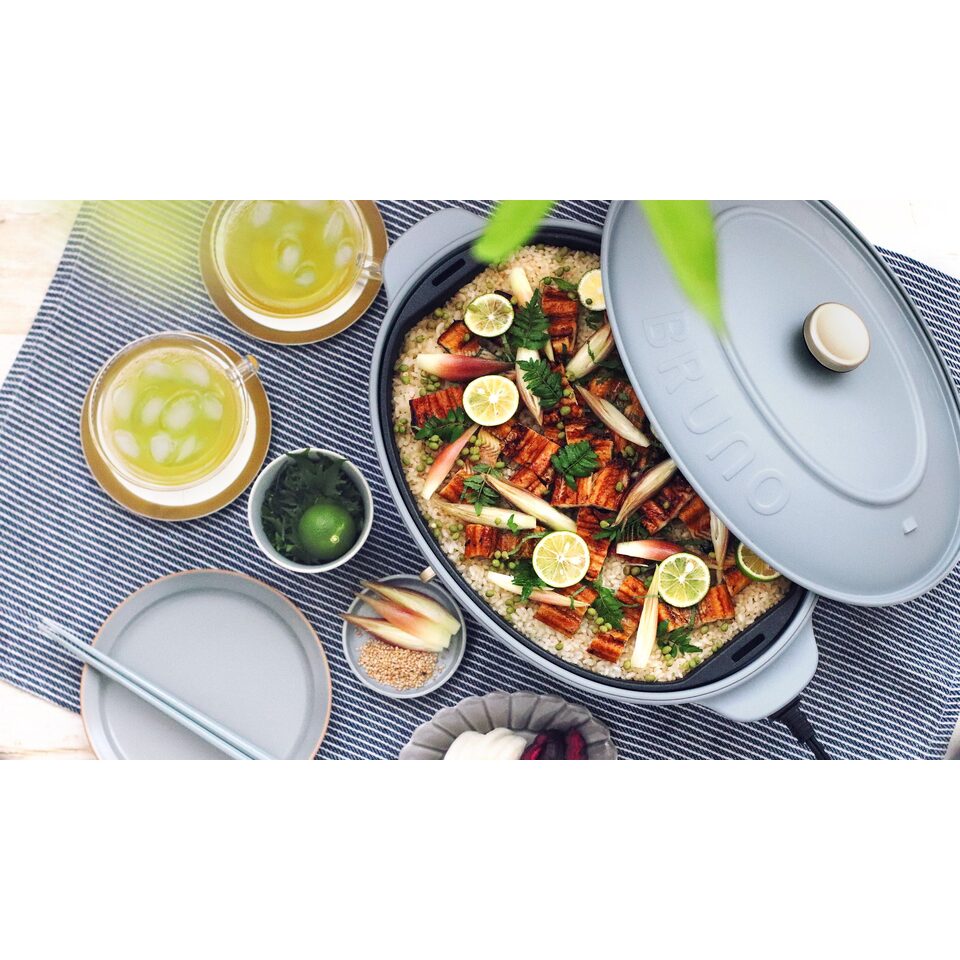 Oval Hot Plate - Blue Gray | Takashimaya