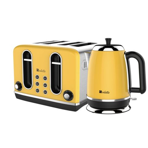 kettle and toaster set gold