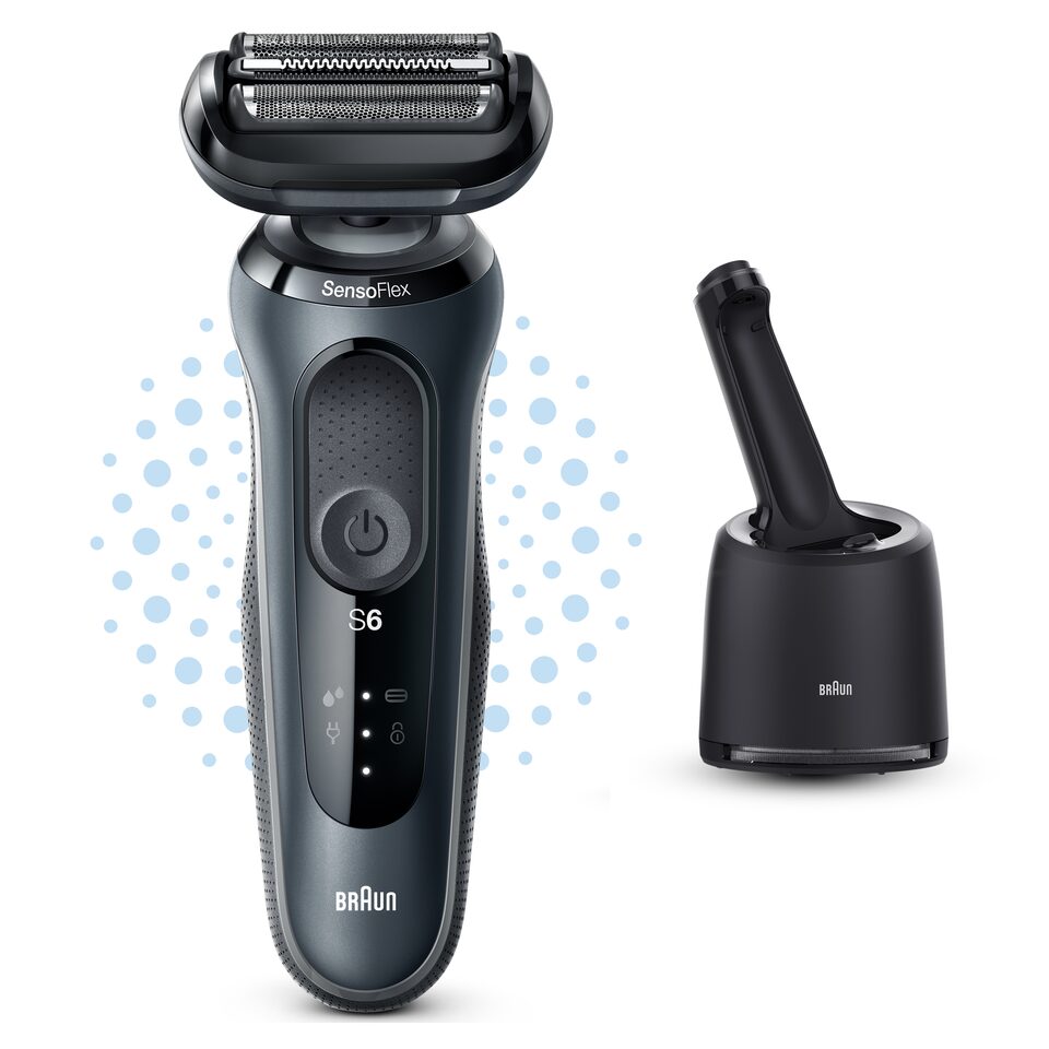 Series 6 61-N7000cc Electric Shaver with SmartCare Center, Wet & Dry,  Rechargeable, Cordless Foil Shaver, Grey.