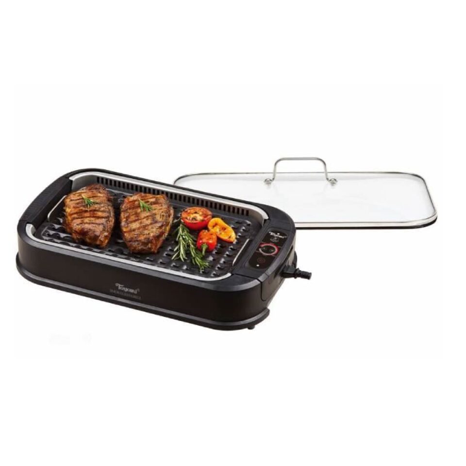 smokeless grill with griddle
