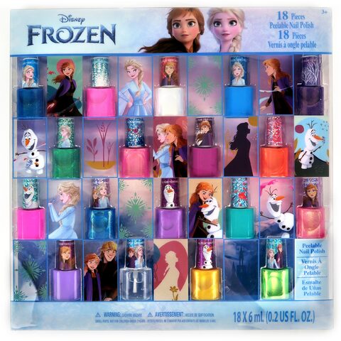 Amazon.com : Townley Girl Disney Frozen Non-Toxic Peel-Off Water-Based  Natural Safe Quick Dry Nail Polish Gift Kit Set for Kids Girls Set With  Bonus Nail Separators, 12 Pcs (All Solid Colors) :