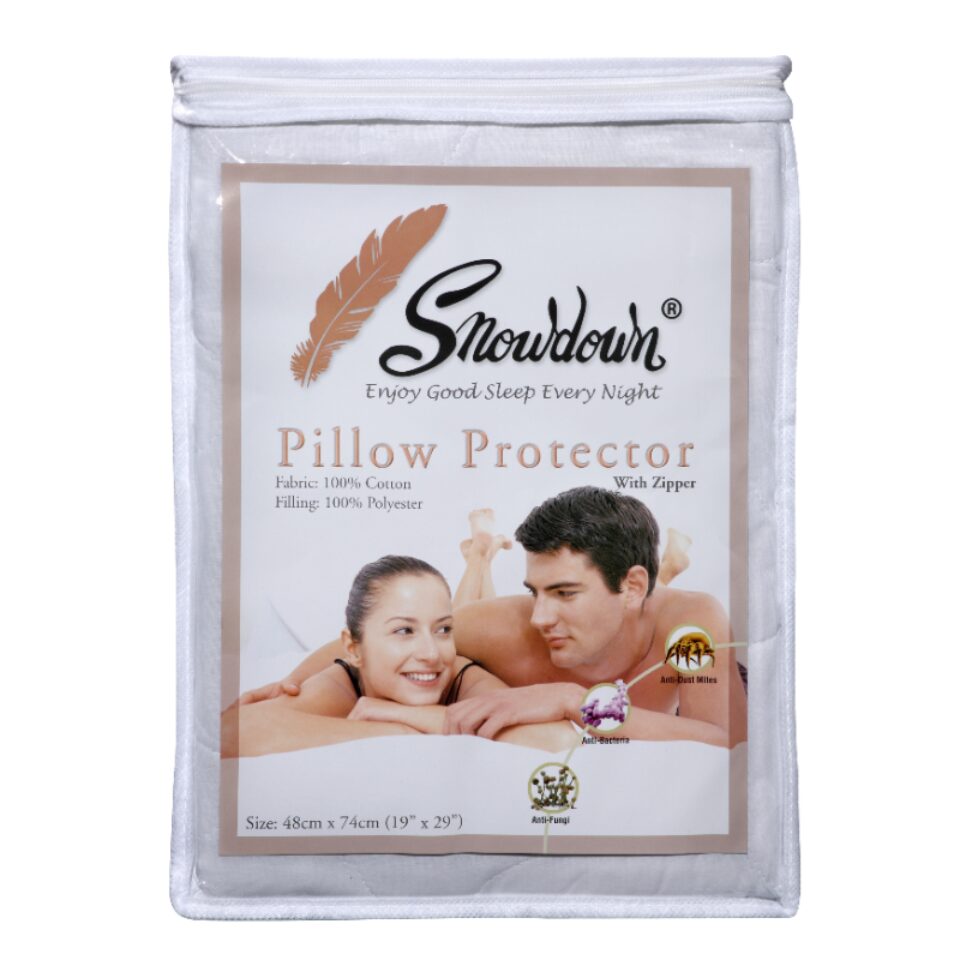 cotton pillow protector with zipper