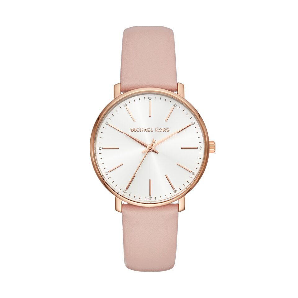 White and gold deals mk watch