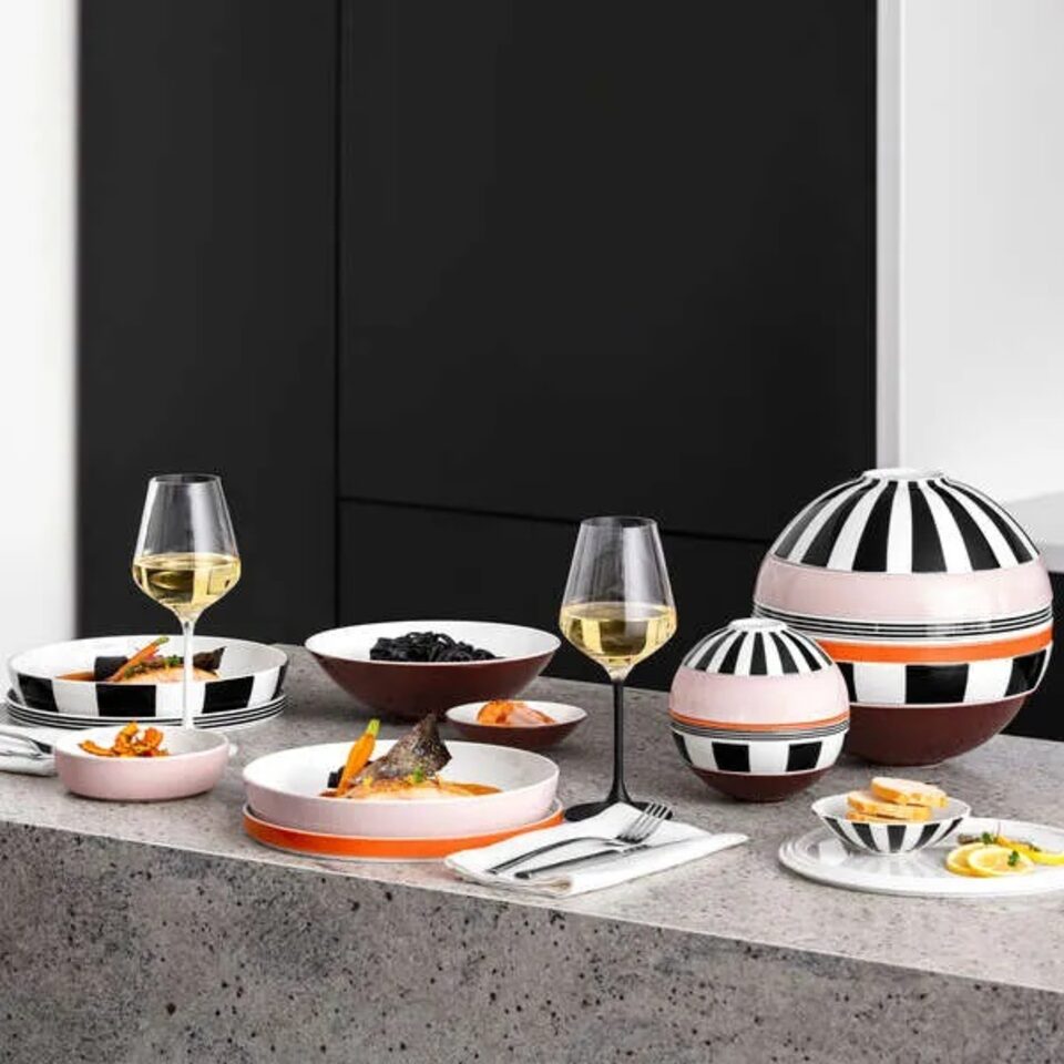 LA BOULE 食器 7点セット 白黒 La Boule 7pc Dinner Set, Memphis | Takashimaya