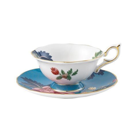 Wonderlust Collection - Sapphire Garden Teacup & Saucer | Takashimaya