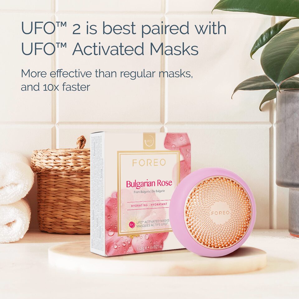 パリス他愛用 FOREO UFO 2分だけ フルフェイシャルビューティースパ Amazon.com: FOREO UFO 2 Supercharged Face Mask - Warming