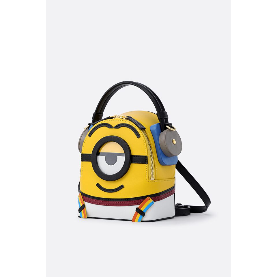 FION Minions Denim with Leather Backpack - Earphone