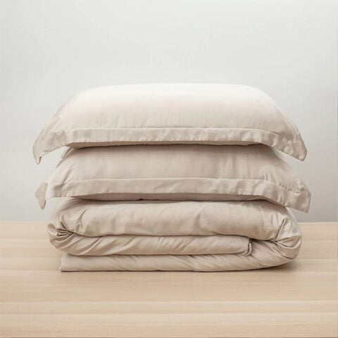 Image 65: Bamboo Lyocell Duvet Sheet Set, Sand-Queen