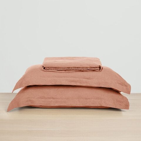 Image 79: Linen Fitted Sheet Set, Hazelnut-Queen