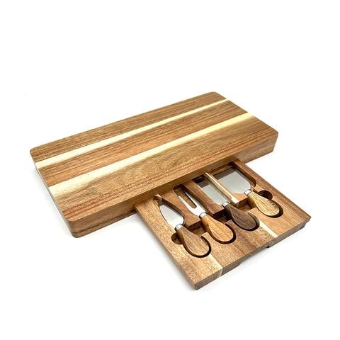 2-Piece Striped Bamboo Cutting Board Set