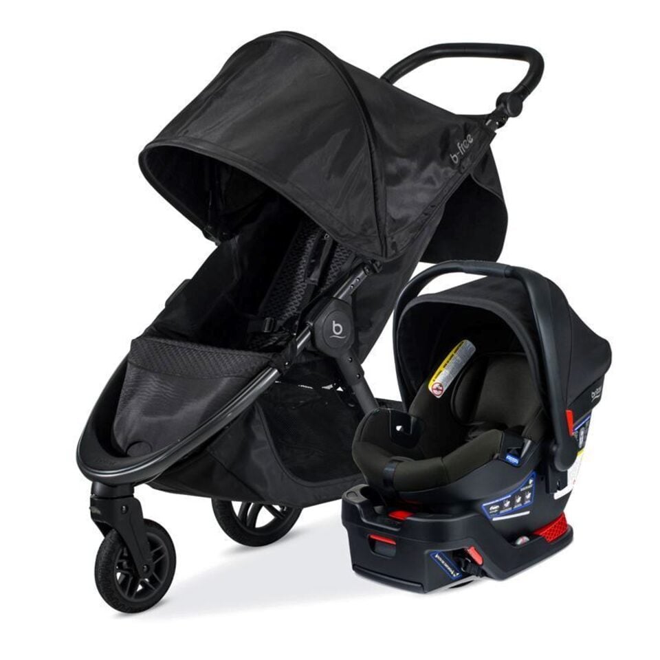 B Free Stroller Midnight B Safe Gen2 Infant Car Seat with base Eclipse Black Travel System Takashimaya