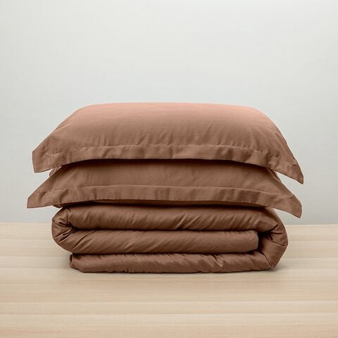 Image 52: Bamboo Lyocell Duvet Sheet Set, Mocha-Queen