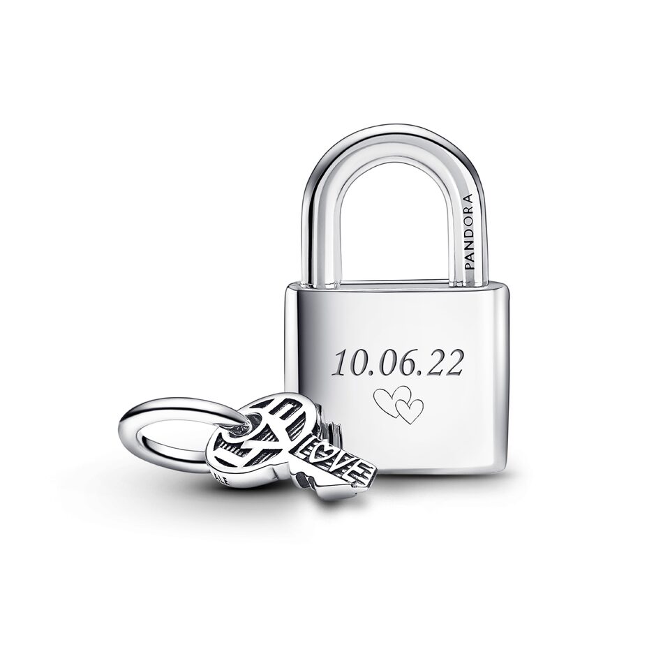 Pandora Padlock and Key Dangle Charm | Takashimaya