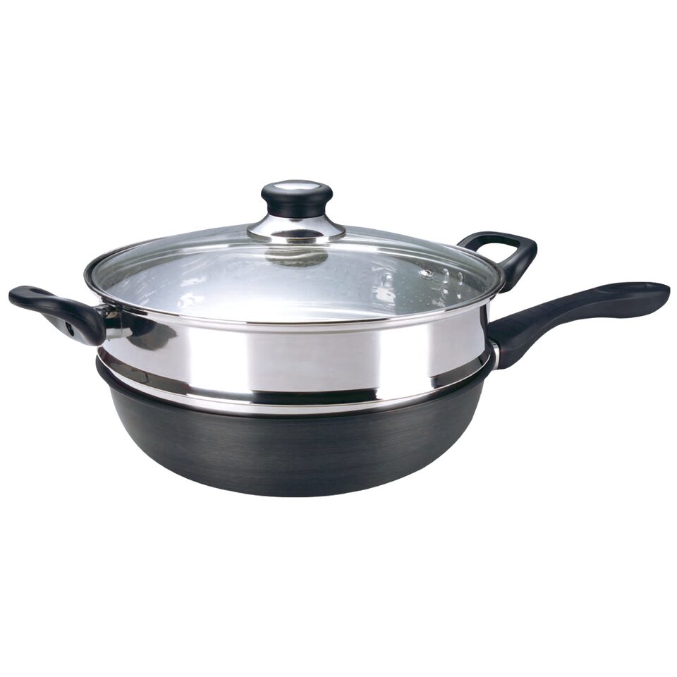 SL-PA450E: 18″ Stainless Steel Wok (Induction Ready)