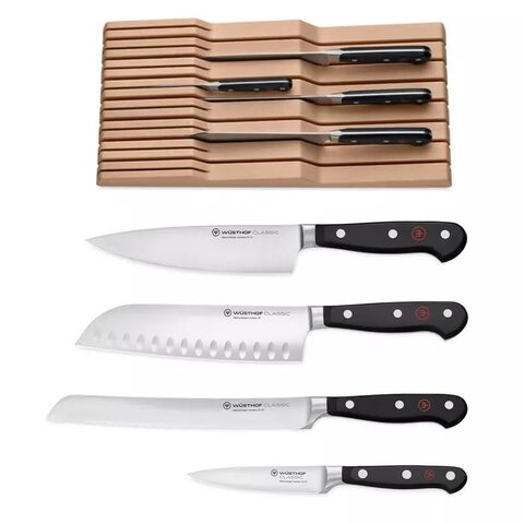 SHAN ZU Knife Set, Kitchen Knife Sets 3pcs with German Stainless Steel 40%  OFF £