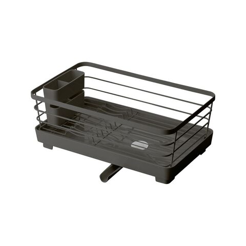 Mdesign Steel Dish Drying Rack/drainer Storage, Set Of 2, Black/dark Gray :  Target